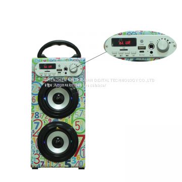 Portable Active  wooden portable karaoke party Blue tooth outdoor Party  USB   speaker wireless