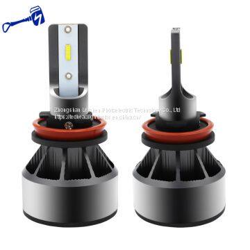 H11/H8/H9 LED Headlight Bulbs Low Beam/Fog Light With Fan,Mini Design Upgraded CSP Chips 6000K Xenon White IP67-2 Year Warranty photo-2