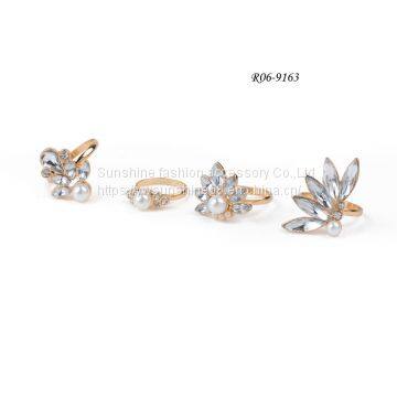 Ring Set R06-9163  Rhinestone Ring Set    metal alloy rings  fashion ring sets  R06-9163