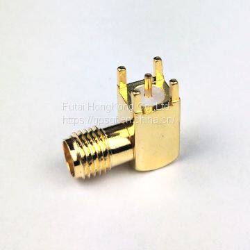 SMA Right Angle PCB RF Coaxial Female Connector