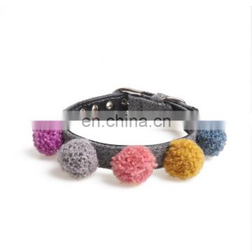 PU material plush ball series pet supplies dog collar