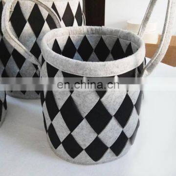 Foldable Knitted Felt Storage Laundry Baskets photo-7