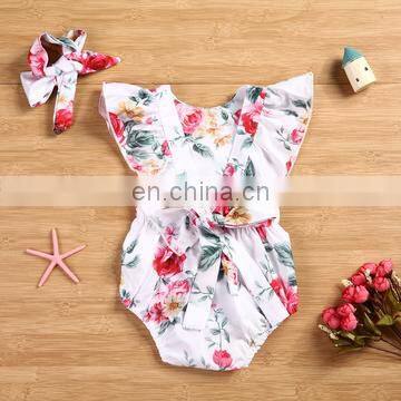Newborn Baby Clothes Sets Baby Plain White Romper Baby Stripe Romper photo-4