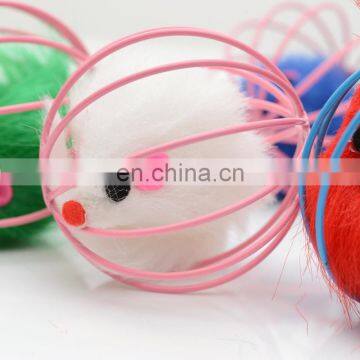 Promotion Random Color Funny Cat Toy Iron Cage Mouse Ball photo-3