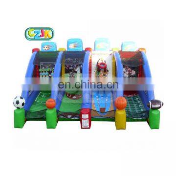 inflatable 4 in 1 football goal set sports target shooting combo games