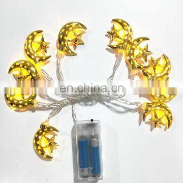 10L Led Iron Moon Star Night Ceiling Light Christmas Decoration Wall String Lights Indoor Home Garden Room Strip Lighting Morden photo-3