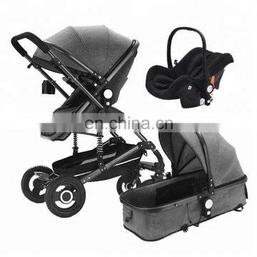 High Quality Foldable Baby Carriage / High Landscape Mother Baby Stroller 3 in 1 China / Inflaming Retarding Baby Pram photo-3