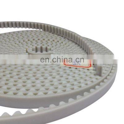 Open Ended Green Fabric White PU Industrial Timing Belt photo-3