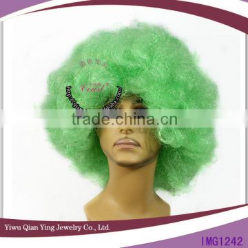 cheap green synthetic big afro party wigs