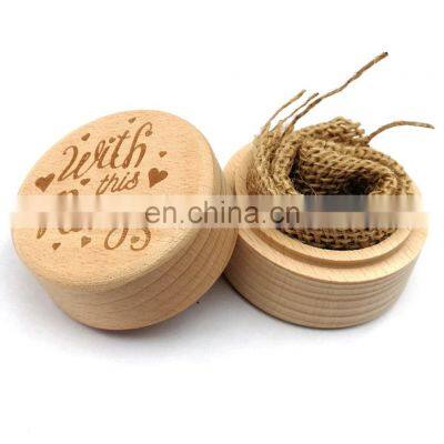 custom mini wooden ring jewelry packaging gift box