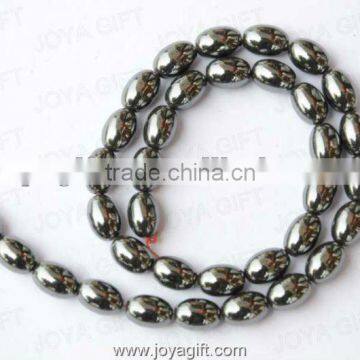 8x12MM Loose Hematite Rice Beads 16"