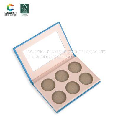 Custom Palette Design Empty Magnetic Eyeshadow Palette Eyeshadow Packaging Paper Cardboard Dry Acrylic Eyeshadow Palette photo-2