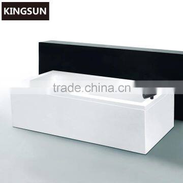 Good Quality Rectangle Single Person Acrylic Soaking Deep Bathtub