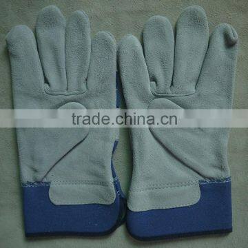 AB grade cow split leather working Gloves, leather safety gloves for machenist