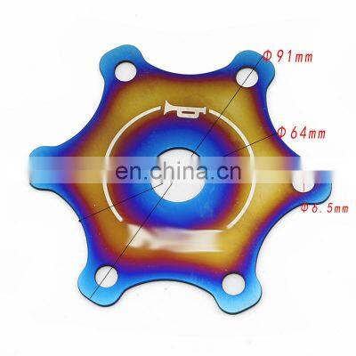 AOSU Universal Auto Car 6 Holes Baking Blue Steering Wheel Center Cap Cover With Bolts photo-2