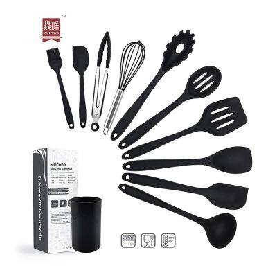 Amazon Hot Selling 10pieces Kitchen Accessories Silicone Kitchen Utensils Set Baking Tools Silicone Kitchen Cooking Utensils Set