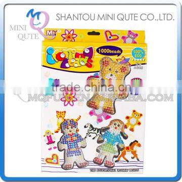 Mini Qute Kawaii DIY Ironing Hama Perler Beans 3D Jigsaw Boy Bear & Girl building block educational toy (Accept OEM) NO.BT-0056A