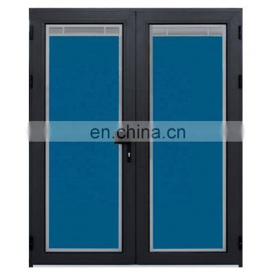 USA Standard Florida Approved Aluminum Double French Door Hurricane Resistance with PVB/SGP Impact Glass for Patio Used