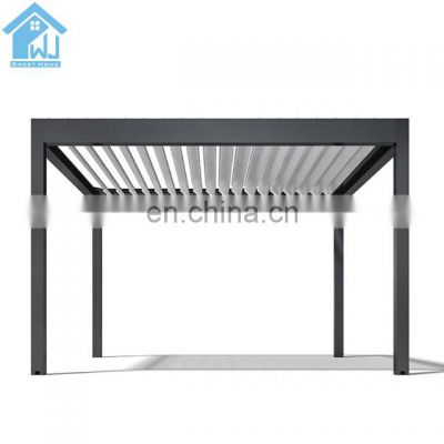 Aluminum Motorized Waterproof Pergola Covers Sunshade Louvered Roof Gazebo With Louvre