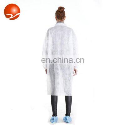 Breathable Polypropylene Lab Coat With Magic Type for Cleaning photo-2