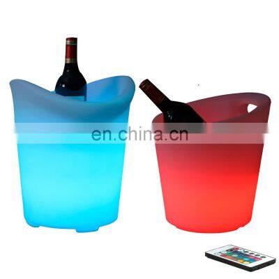 Large Capacity wholesale wine vodka whiskey Led Waterproof With Light Colors Changing Champagne Wine Ice Beer Bucket