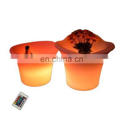 IP65 waterproof luminous ice bucket pool party heart butterfly cute bar lighting tray hot sale lithium battery charge beer tray