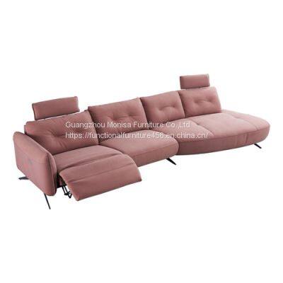 Multifunctional First-Class Space Sofa Italian Minimalist First Layer Cowhide Large Apartment Living Room Functional Sofa Combination photo-2