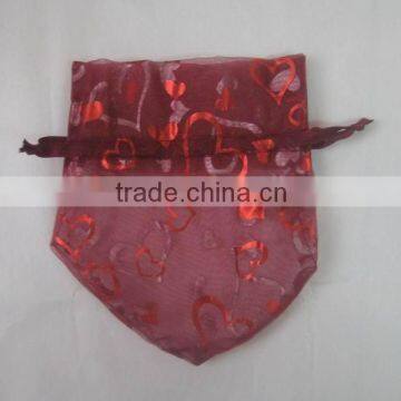 3"*8" Gold Draswtring Printed Gift Pouch With Silk-screen Printed for Christmas,party,holiday,everyday Packing photo-3