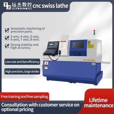 Mini Swiss Type Cnc Lathe Machine 2 Axis Bar Feeder Slant Bed Lathe Cnc Turret Metal Tools Gsk Cnc Lathe Machine Tck40