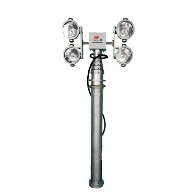 Fire Rescue Mobile Lighting Tower with 6kW Generator and Wireless Remote