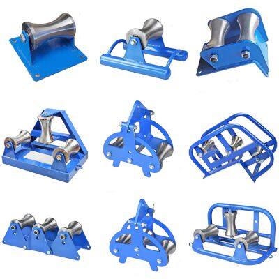 Heavy Duty Cable Laying Pulley Blocks - HDPE Sheave & Steel Frame for Overhead Power Line Stringing (Plate, Corner, Wellhead Types)