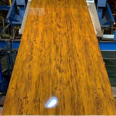 Toutes les couleurs RAL, 1200mm, 1220mm, bobine PPGL en PVDF/PE, bobine d'acier enduit en grain de bois coloré Ppgi