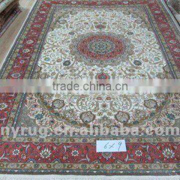 2015 hot selling 300kpsi Hand knotted wool zebra pattern carpet
