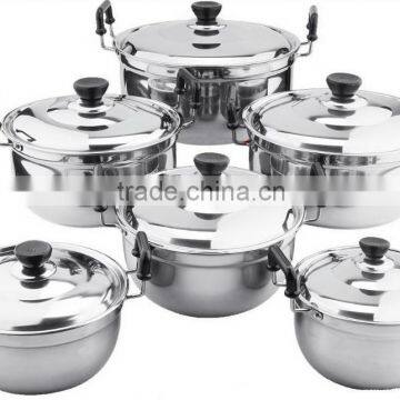 Stainless steel soup pot stock pot set 9pcs