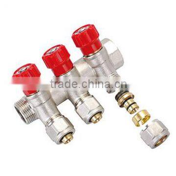 High Quality Pex Brass manifold 2-12 loop/way/port/circlyle/branch