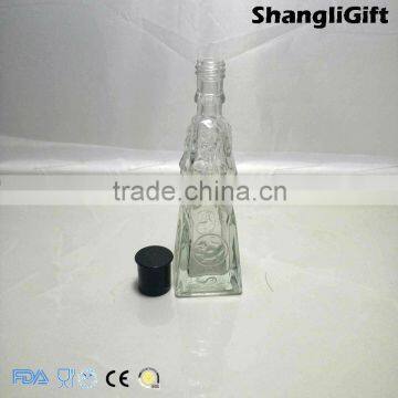 50ml 165g Special Glass Perfume Bottle Square Embossed Logo Bottles