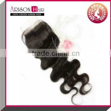 alibaba golden supplier in 4*4 body wave cheap lace closure piece