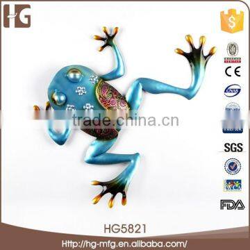 Best blue frog shaped metal garden statue molds