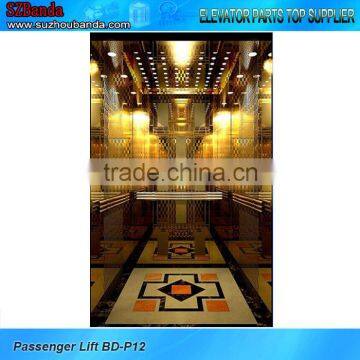 Luxurious Passenger Elevator 1.0m/s 630kg / elevator parts / Lift cabin