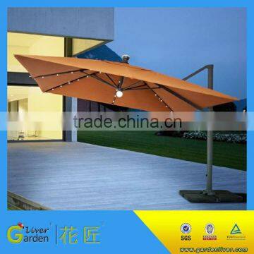 waterproof parasol with led light garden hanging side stand patio umbrella