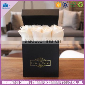 custom printed cardboard fancy flower shipping boxes with handle