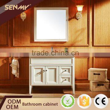 China Price Bathroom Corner Mirror Cabinet Solid Toilet Furniture