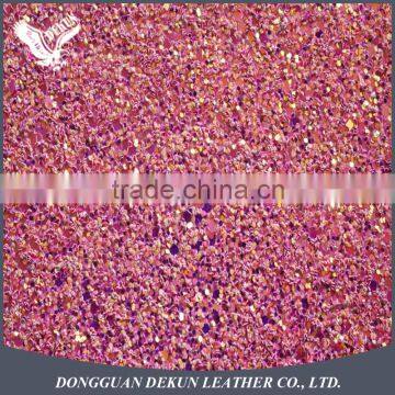 Hot shiny artificial leather synthetic pu glitter leather fabric for making bags shoes