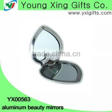 Aluminum Digital Pretty Heart Shape Pocket Mirror