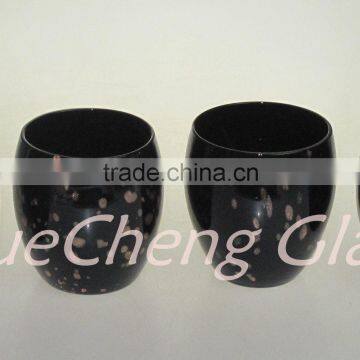 wholesale black tumbler with golden dot