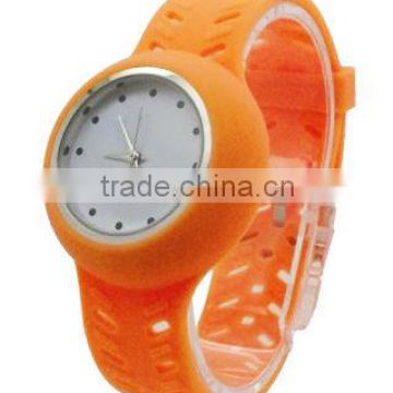 Fashion silicone watch with holes strap