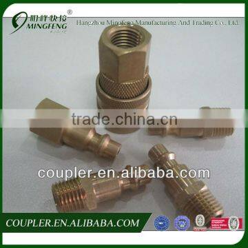 USA 5pc. 1/4" Brass Coupler Set - Milton Type