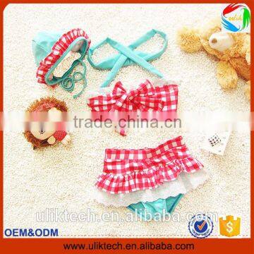 2016 Fashion Two Pieces Baby Girl Bathing Suit for Beachwear Bikini Girl Child Wholesale Girl Swimming Suit(UKS020) photo-2