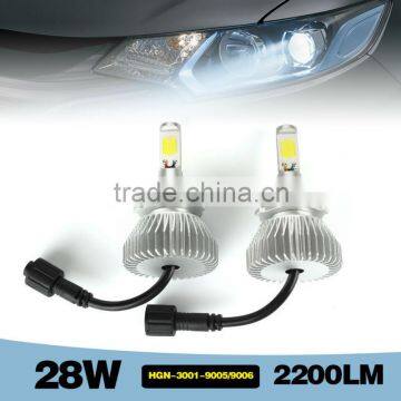 best car accessories!!28W 2200LM car led headlight H/H3/H7/H8h/H11/H27 9005 9006