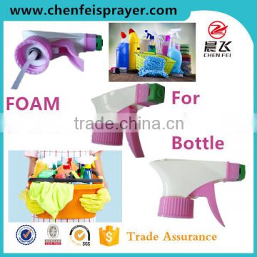 Manufactory direct sale custom foam trigger sprayer ribbed closure 28 410 plastic foam trigger sprayer for cleaning